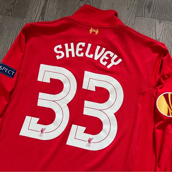 Liverpool Long Sleeves Europa Shirt 2012/2013 SHELVEY #33 - Picture 2 of 7